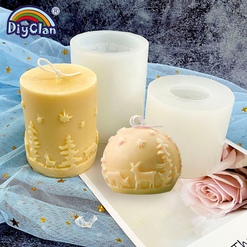 Xmas Candle Making - シリコン石鹸キャンドル型,クリスマス型,石膏用,石膏,カビ,エポキシ
