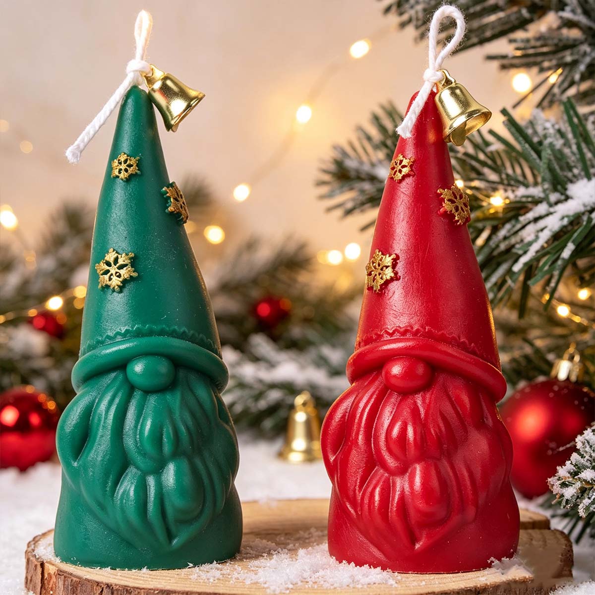 Xmas Candle Making - クリスマスオーナメントシリコーンキャンドルモールド DIY クリスマスエルフドワーフアロマソープモールド石膏樹脂クラフトギフト作成家の装飾