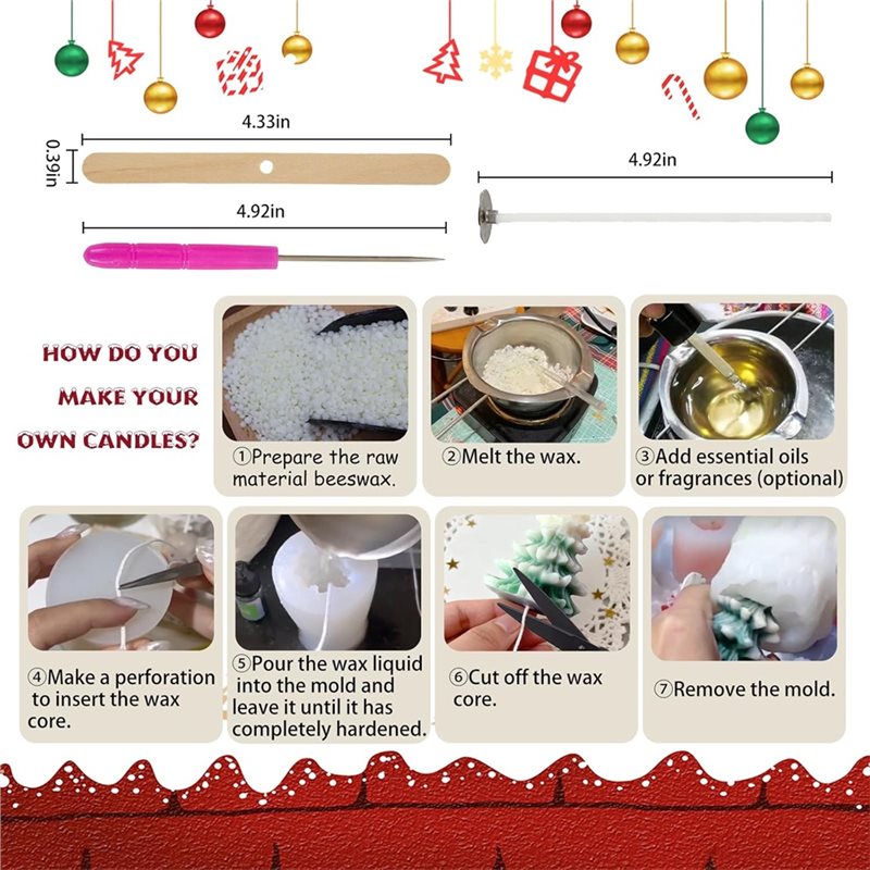 ABZV-クリスマスシリコンモールド クリスマスツリー 松ぼ - Xmas Candle Making のレビューと価格