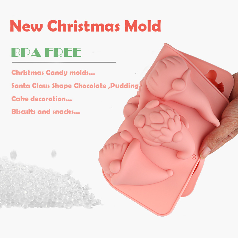 6つの空洞を持つクリスマスノームケーキチョコレートシリコン製 - Candle Making Class のレビューと価格