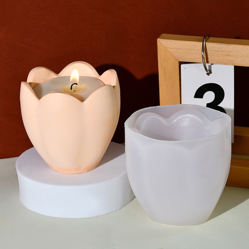 チューリップキャンドルホルダーシリコーン金型花樹脂石鹸箱作成 - Kraft Box Candle のレビューと価格