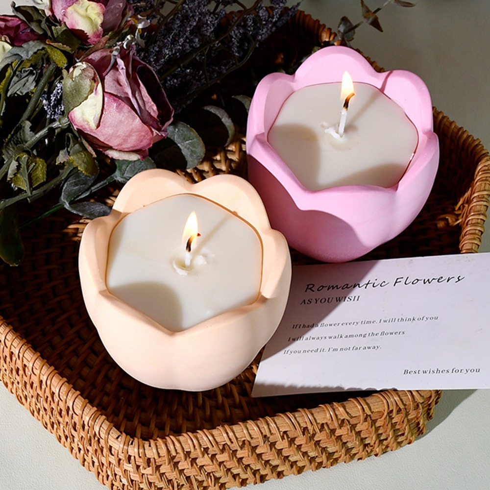 チューリップキャンドルホルダーシリコーン金型花樹脂石鹸箱作成 - Kraft Box Candle のレビューと価格