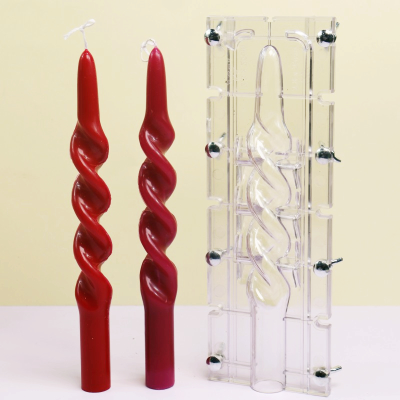 ツイストストライプコラムアクリルキャンドルモールド簡単脱型ス - Candle Making Kit Diy のレビューと価格