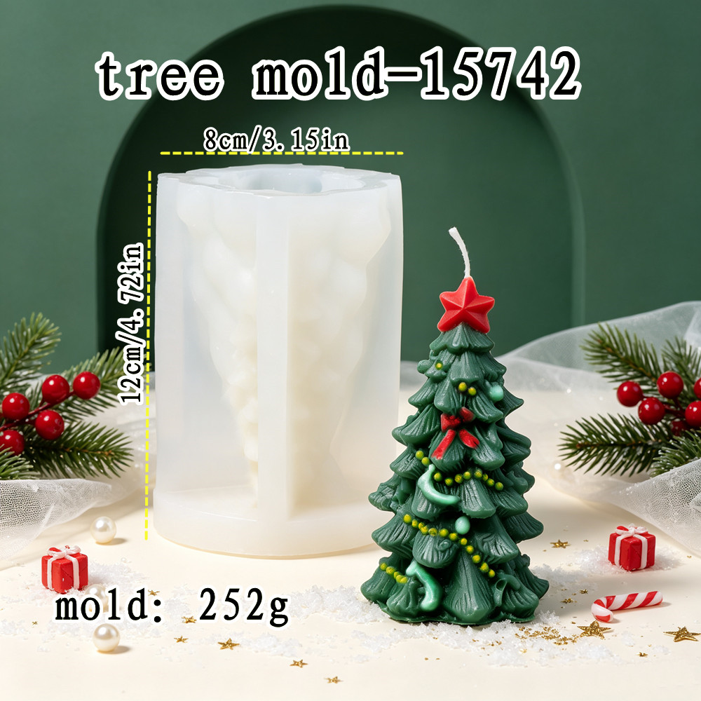 スタートップクリスマスツリーシリコンキャンドルモールド、3D - Xmas Candle Making のレビューと価格