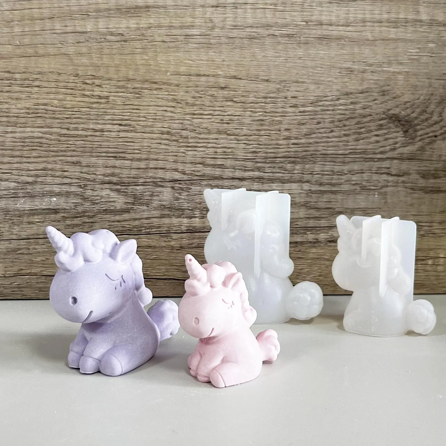 3D 幾何学的なシリコーンユニコーン猫鹿クマ型ソープキャンド - Candle Making Class のレビューと価格