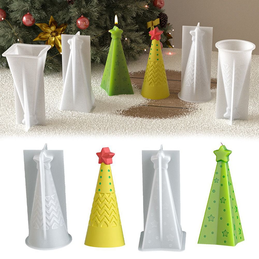 シリコン製クリスマスコーンキャンドル型 クリスタルDIYクラ - Xmas Candle Making のレビューと価格
