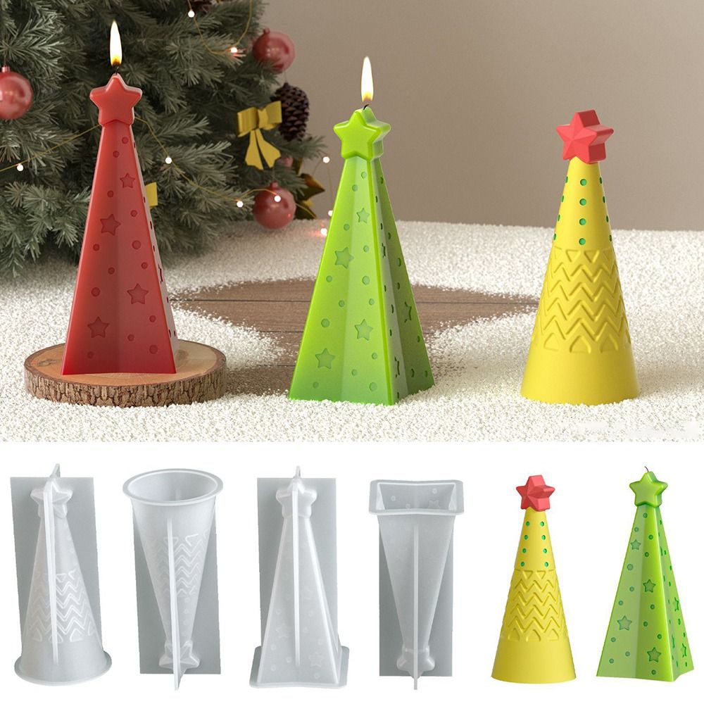シリコン製クリスマスコーンキャンドル型 エポキシ樹脂クリスタ - Xmas Candle Making のレビューと価格