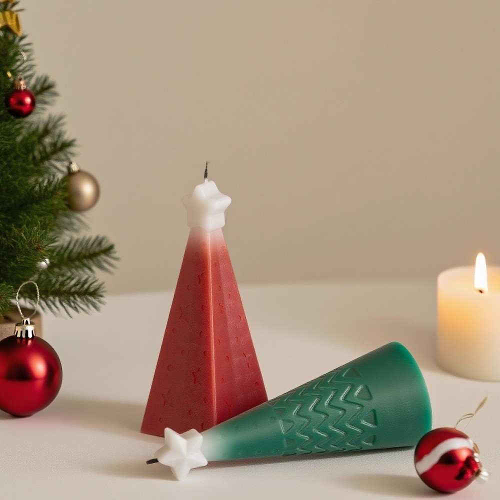 シリコン製クリスマスコーンキャンドル型 エポキシ樹脂クリスタ - Xmas Candle Making のレビューと価格