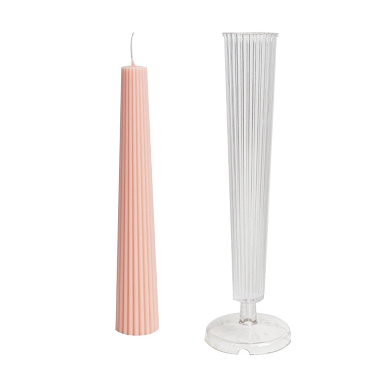 *ABAB ストライプ柄ロングポール円柱アロマキャンドルモー - Candle Making Kit Diy のレビューと価格