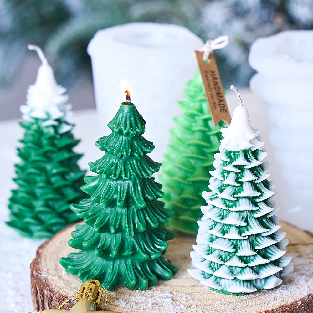 DIY クリスマスツリーシリコンキャンドルモールド手作りアロ - Xmas Candle Making のレビューと価格
