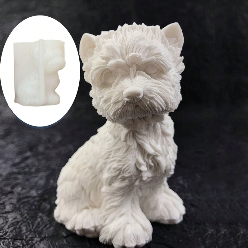 かわいい子犬犬ウェストハイランドテリアキャンドルシリコーン型 - Candle Making Yorkshire のレビューと価格