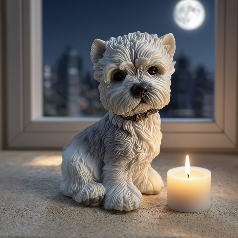 かわいい子犬犬ウェストハイランドテリアキャンドルシリコーン型 - Candle Making Yorkshire のレビューと価格