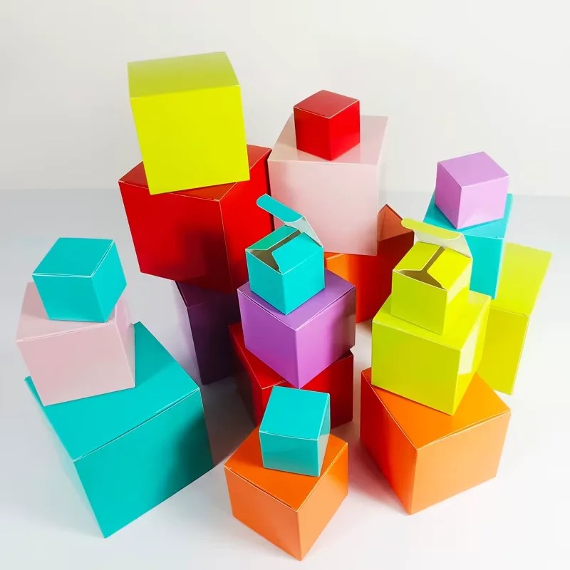 折りたたみ式紙箱 カラフルな段ボール クラフトギフトボックス - Kraft Box Candle のレビューと価格