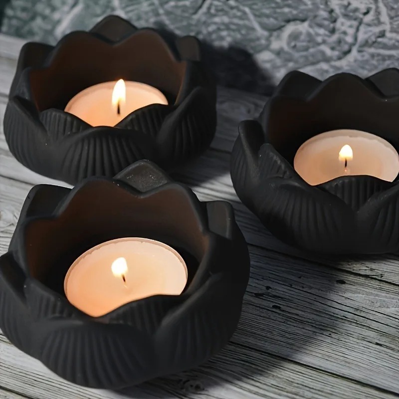 1pc DIY 蓮の花シリコーン樹脂金型キャンドルホルダー/ - Kraft Box Candle のレビューと価格