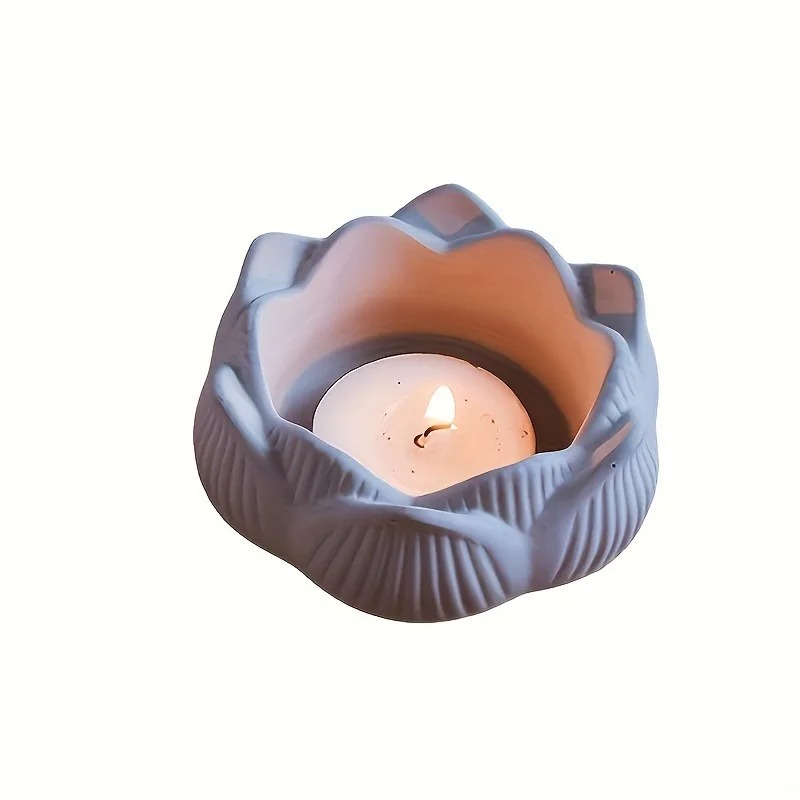 1pc DIY 蓮の花シリコーン樹脂金型キャンドルホルダー/ - Kraft Box Candle のレビューと価格