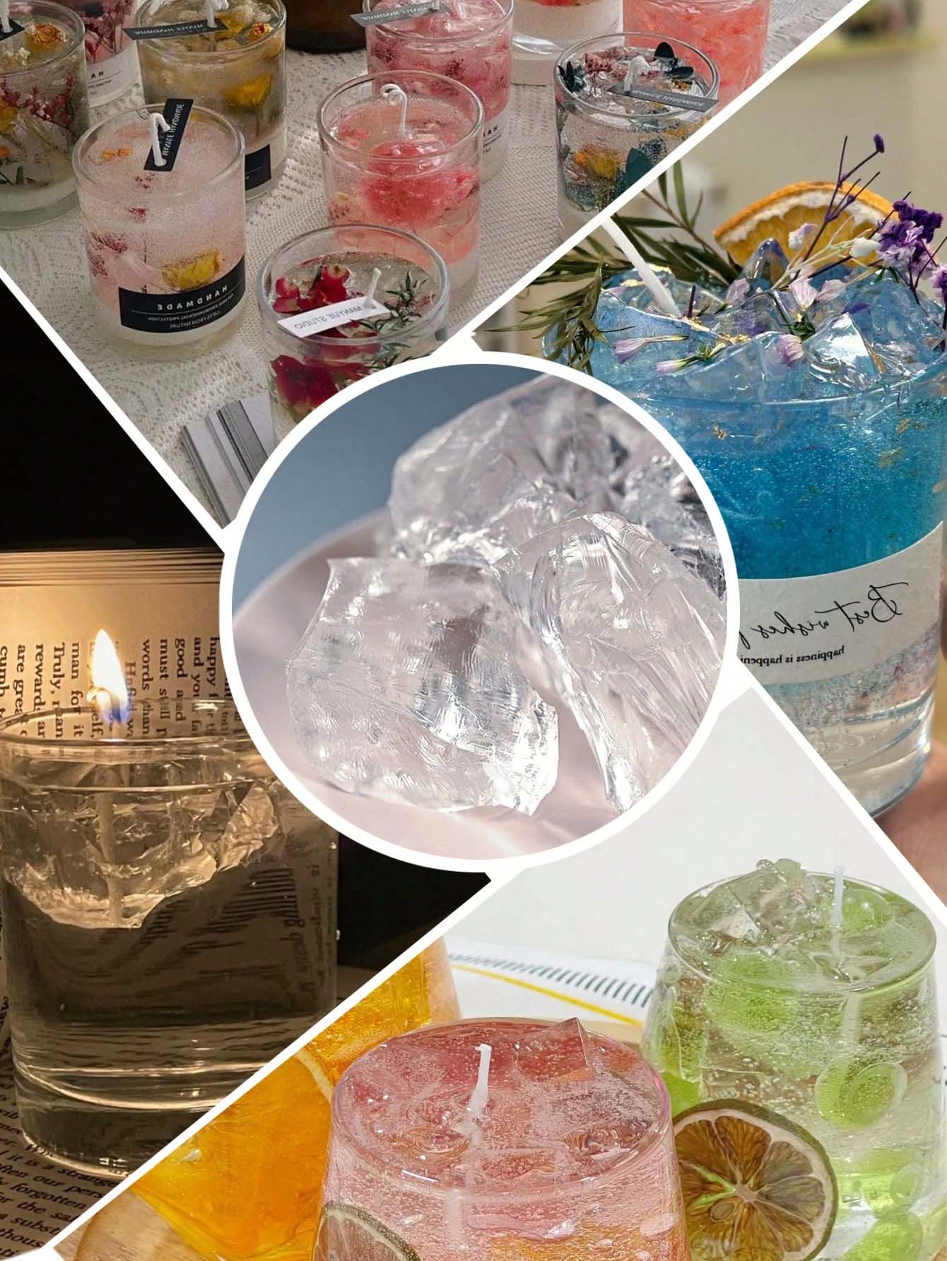 100g/500g/1kg 透明ゼリーワックス、手作りキャン - Candle Making Gel Wax のレビューと価格